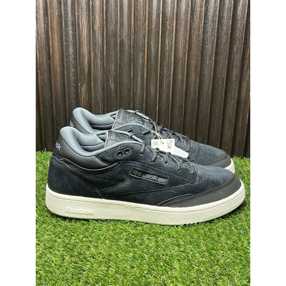 Size 11 Reebok Mens Club C Mid II Winterized Black/Chalk Fashion Sneakers H69126